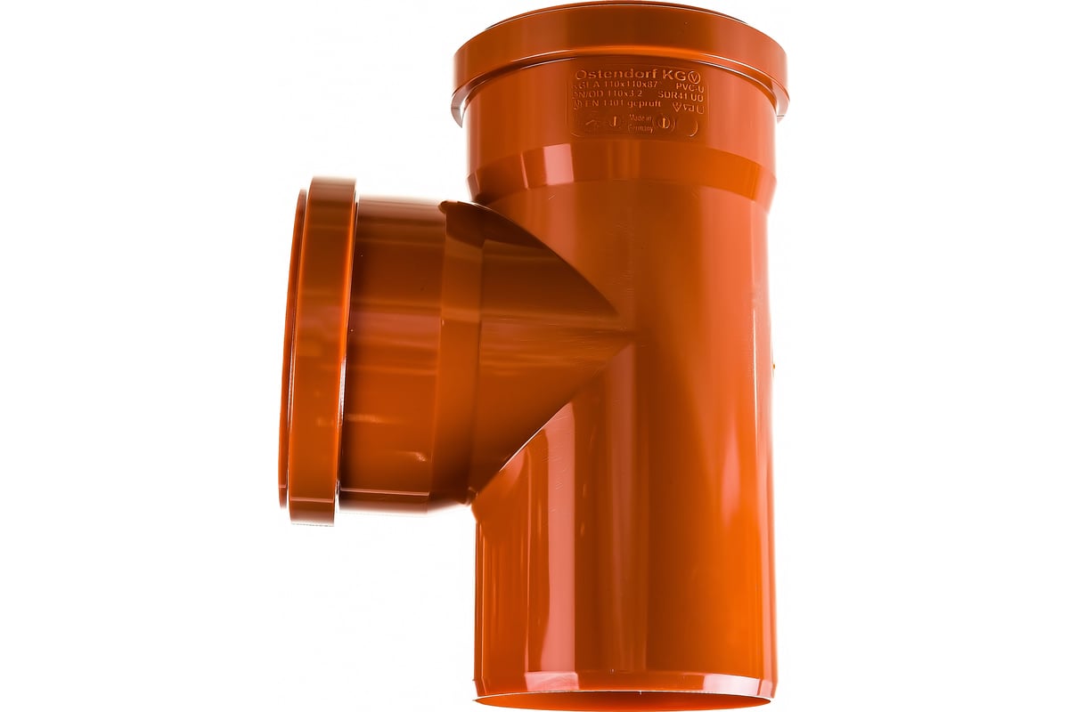 Двухраструбный тройник для наружной канализации Ostendorf 87 градусов ...