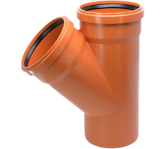 Двухраструбный тройник для наружной канализации Ostendorf 45 градусов 160 222300