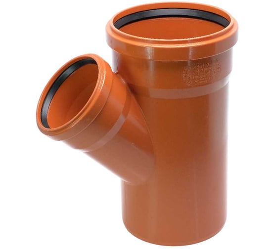 Двухраструбный тройник для наружной канализации Ostendorf 45 градусов, 160х110 мм 222320