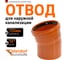 Отвод Ostendorf наружной канализации 125 мм, 15 градусов 221200 2