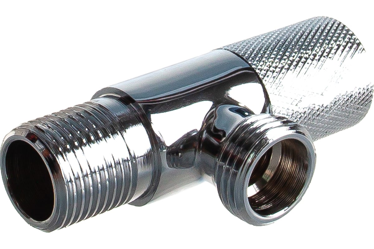 Угловой кран Terma 1/2 н/н, хромированный, ручка круглая 26215 ...