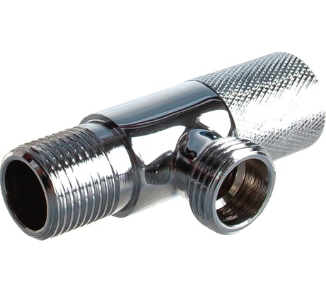 Угловой кран Terma 1/2 н/н, хромированный, ручка круглая 26215