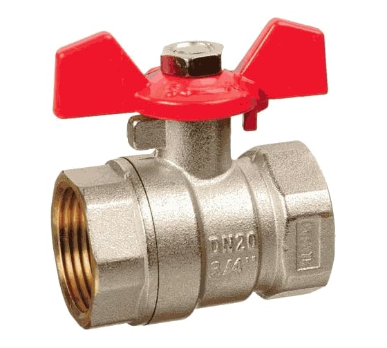 Шаровой кран Terma RED 3/4 в/в бабочка 26123 1