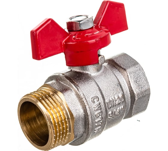 Шаровой кран Terma RED 3/4 в/н бабочка 26124