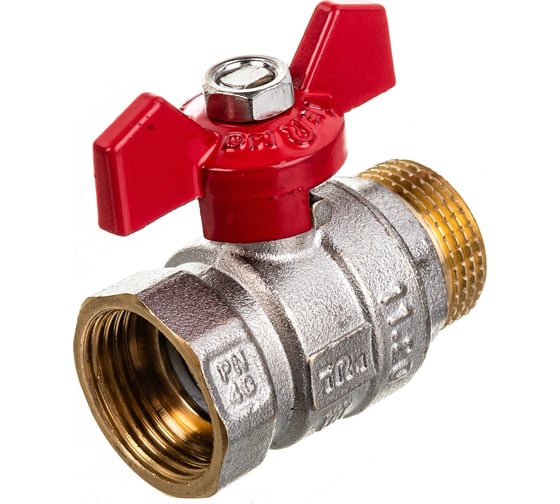 Шаровой кран Terma RED 3/4 в/н бабочка 26124