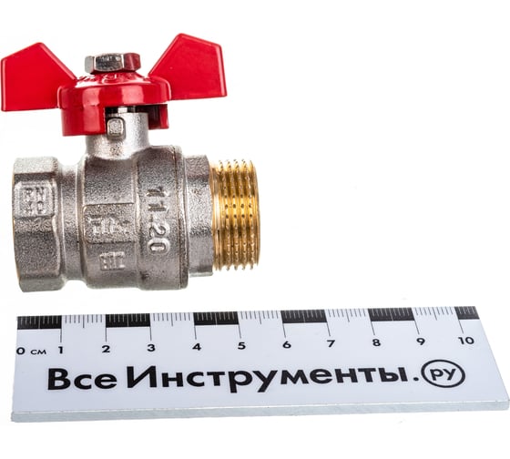 Шаровой кран Terma RED 3/4 в/н бабочка 26124
