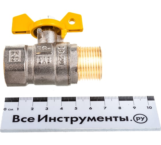 Шаровой кран Terma для газа 3/4в/н бабочка 26063