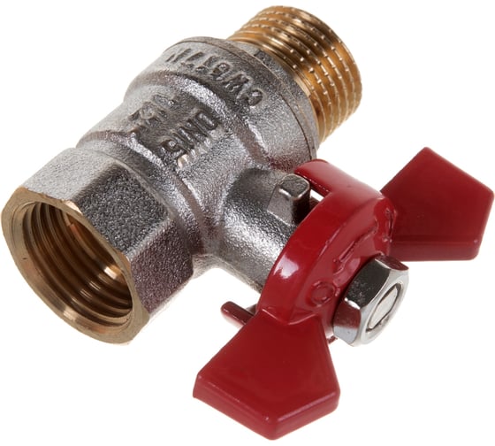 Шаровой кран Terma RED 1/2 в/н бабочка 26114