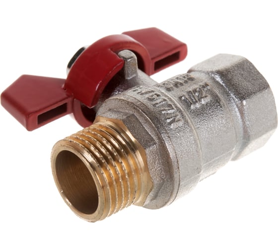 Шаровой кран Terma RED 1/2 в/н бабочка 26114