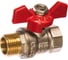 Шаровой кран Terma RED 1/2 в/н бабочка 26114 1