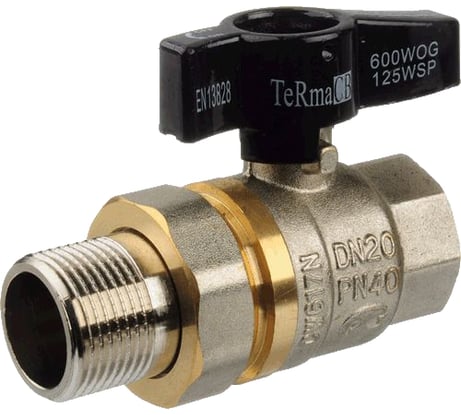 Шаровой кран Terma CB 1/2 бабочка с американка 25691