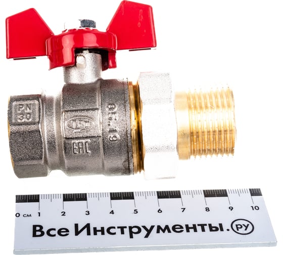 Шаровой кран Terma RED 1 с американкой 26150