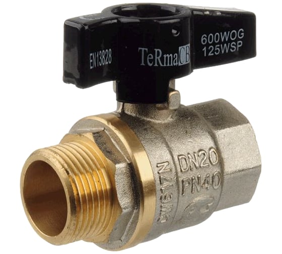 Шаровой кран Terma CB 1/2 в/н бабочка 25674