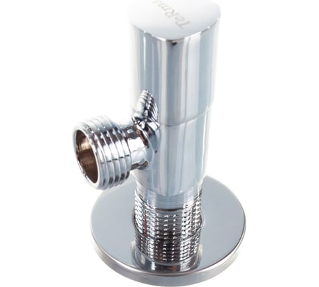 Угловой кран Terma хромированный 1/2 н/н керамический затвор ручка треугольная Chrome 26221