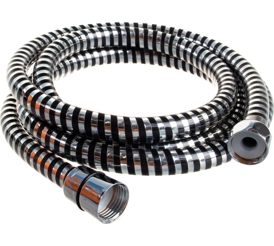 Шланг для душа MELODIA BLACK SILVER 1/2х1/2 конус ПВХ d14 мм, L175 см 34533