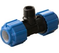 Тройник Политэк тпк-аква с наружной резьбой ф32x1/2x32 51321232 30858753