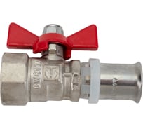 Шаровый кран с пресс-соединением VALTEC рукоятка бабочка, 16х1/2 вн. VT.242.N.1604