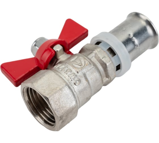 Шаровый кран с пресс-соединением VALTEC рукоятка бабочка, 16х1/2 вн. VT.242.N.1604