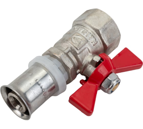 Шаровый кран с пресс-соединением VALTEC рукоятка бабочка, 16х1/2 вн. VT.242.N.1604
