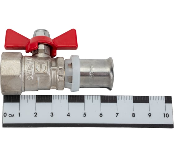 Шаровый кран с пресс-соединением VALTEC рукоятка бабочка, 16х1/2 вн. VT.242.N.1604