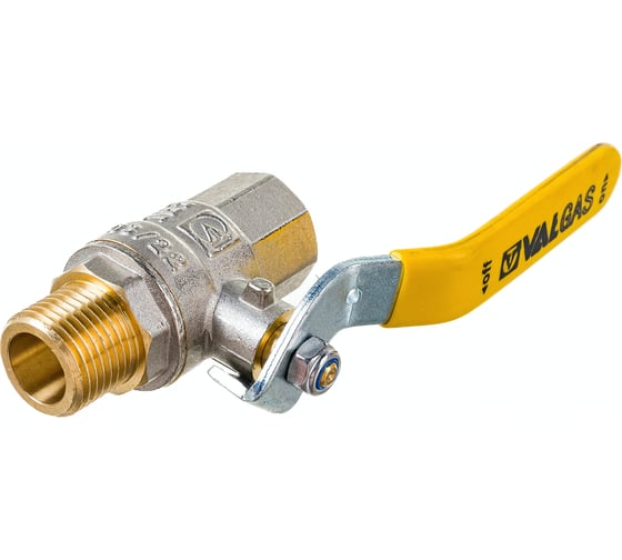 Шаровый кран VALTEC VALGAS газовый, стальная рукоятка, 1/2 в/н. VT.272.N.04