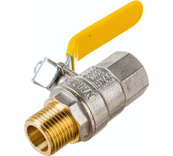 Шаровый кран VALTEC VALGAS газовый, стальная рукоятка, 1/2 в/н. VT.272.N.04