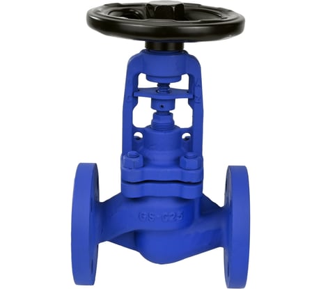 Клапан запорный сильфонный DN.ru 234F Ду80 Ру40 фланцевый, стальной со штурвалом D090-01626