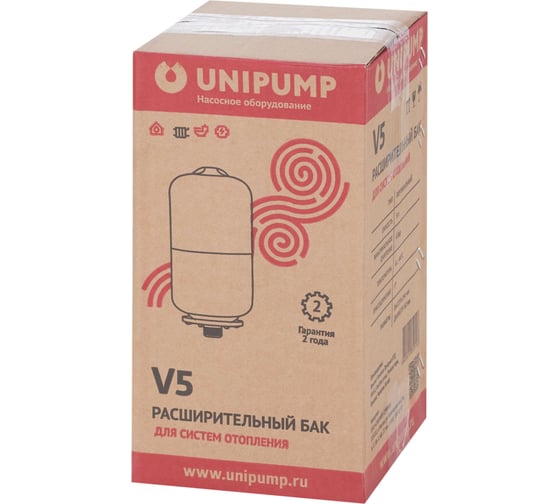 Расширительный бак вертикальный (5 л) Unipump 60588