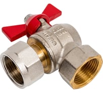 Шаровый кран VALTEC BASE угловой с накидной гайкой, 3/4 внутренняя-внутренняя VT.266.N.0505