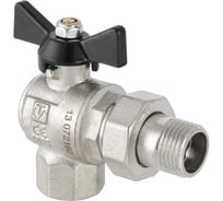 Шаровый кран VALTEC PERFECT угловой с полусгоном, 1/2 внутренняя-наружная VT.328.N.04