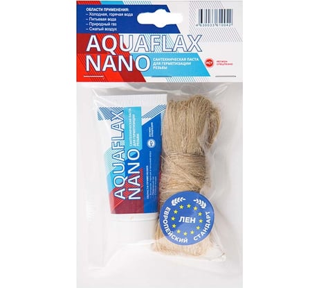 Паста для льна, Aquaflax nano 04053, 30гр тюбик+ 15гр лен (ЕВРО) 4630009040538