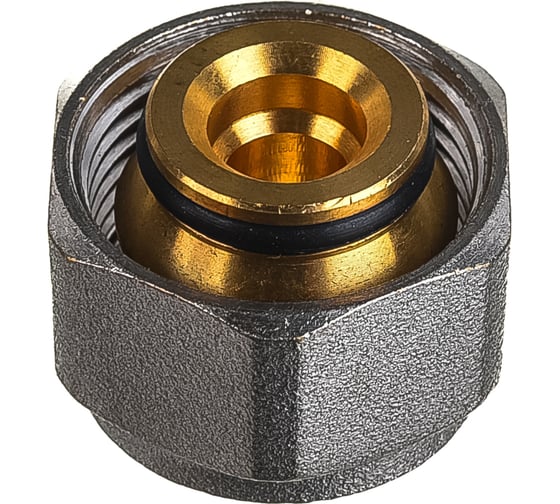 Соединитель обжимной коллекторный KROMWELL EUROS EВРОКОНУС для PEX трубы O16x2 - 3/4" EU.ST3288030 16x2x34_k