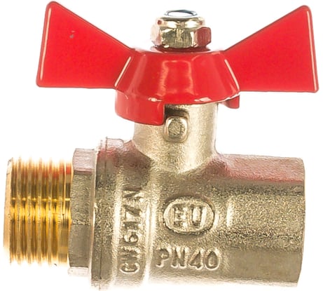 Шаровой кран EUROS ручка-бабочка, 1/2" внутренняя - наружная резьба EU.ST1285030 12_k