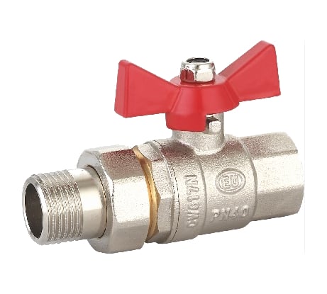 Шаровой кран с полусгоном EUROS ручка-бабочка, 3/4" внутренняя - наружная резьба EU.ST1287040 34_k