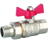 Шаровой кран EUROS Grand с американкой, ручка-бабочка, 1 1/4" ВР-НР EU.ST1287060 114