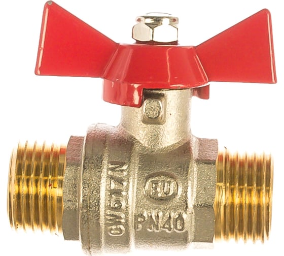 Шаровой кран EUROS ручка-бабочка, 1/2" наружная - наружная резьба EU.ST1286030 12_k