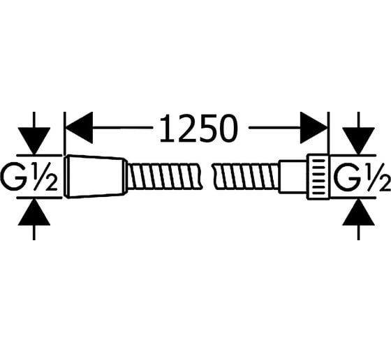 Шланг для душа HANSGROHE 28262000 Metaflex'C 125 см 00000007939