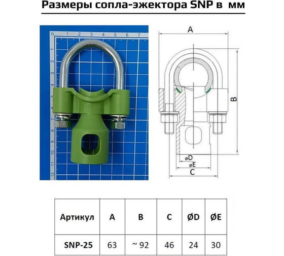 Сопло-насадка продувочное ArTorq Архимед 1”, SNP-25