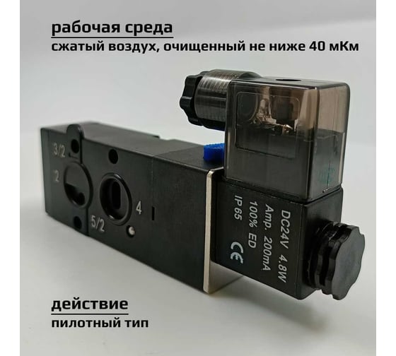 Пневматический распределитель универсальный стандарт ArTorq Архимед NAMUR, соленоидный, золотникового типа, G 1/4", RP14UNA.24DC