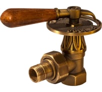 Вентиль РАДИМАКС RETROstyle латунный 3/4 с дер. ручкой угловой RS 217B 3/4