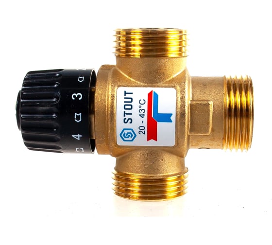 Термостатический смесительный клапан STOUT G 1” M SVM-0120-164325 RG008TIGDSDS8K