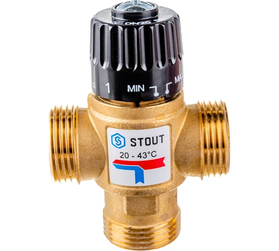 Термостатический смесительный клапан STOUT G 1” M SVM-0120-164325 RG008TIGDSDS8K