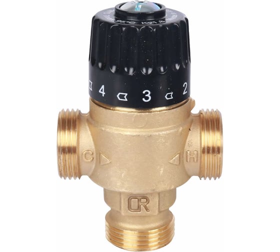Термостатический смесительный клапан STOUT 3/4 НР, 30-65°С, KV 2.3 SVM-0125-236520 RG008TIGH3FUGJ 1