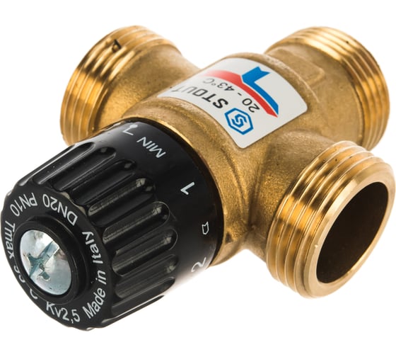 Термостатический смесительный клапан STOUT G 1” M SVM-0120-254325 RG008TIGFLR9AV