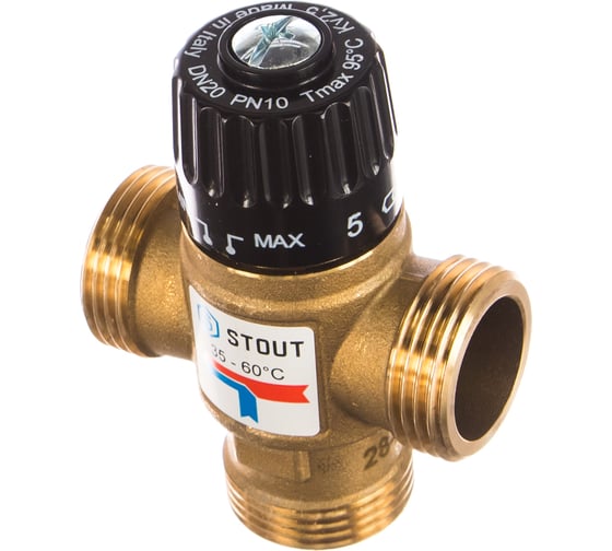 Термостатический смесительный клапан STOUT 1 SVM-0120-256025 RG008TIGGQD70Q