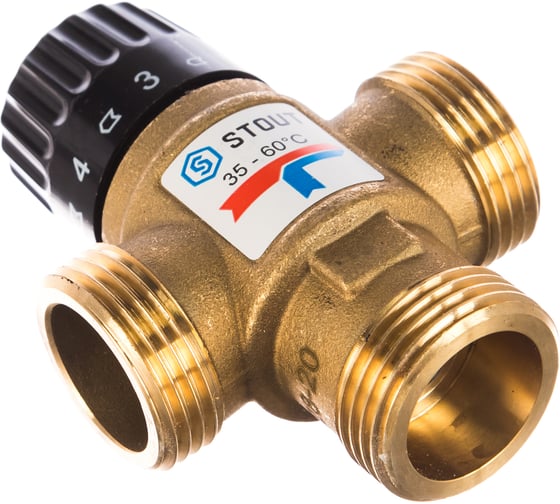 Термостатический смесительный клапан STOUT 1 SVM-0120-256025 RG008TIGGQD70Q