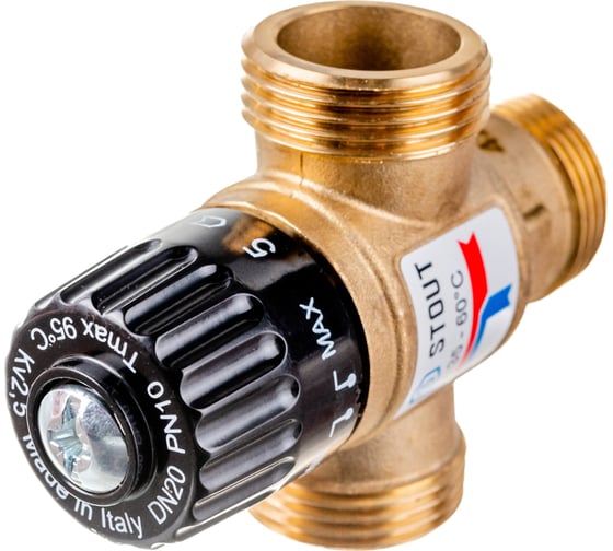 Термостатический смесительный клапан STOUT 1 SVM-0120-256025 RG008TIGGQD70Q