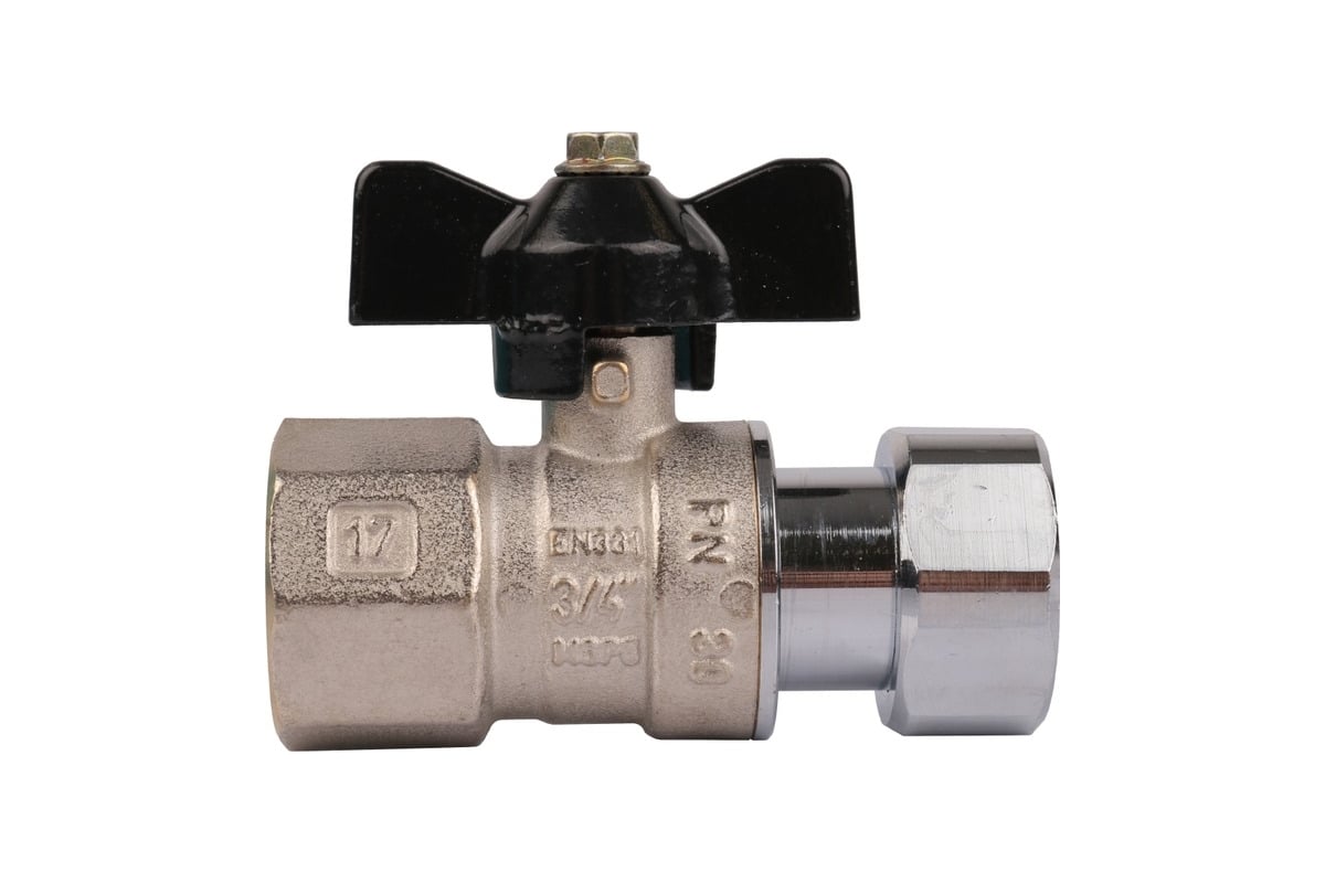 Шаровой кран STOUT с накидной гайкой, ВР/накидная гайка 3/4x3/4 SVB ...