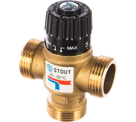 Термостатический смесительный клапан STOUT 1 SVM-0120-166025 RG008TIGFKCNQF