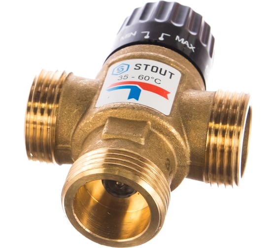 Термостатический смесительный клапан STOUT 1 SVM-0120-166025 RG008TIGFKCNQF